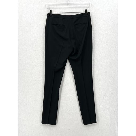 REISS Lee Trouser Pants Womens 4 Black Wool Mid Rise Tailored Slim Ankle Crop - Picture 4 of 15